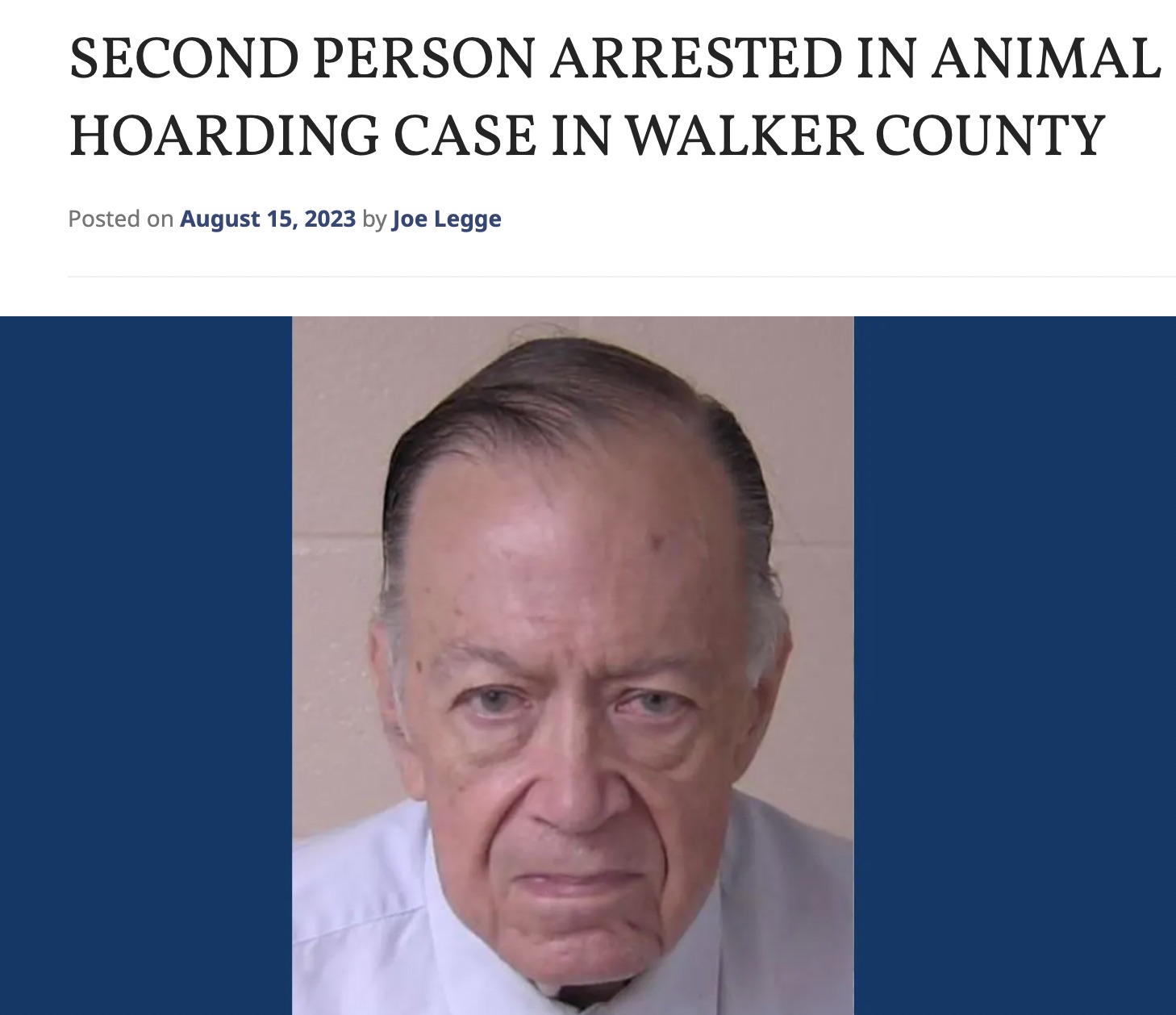 elder - Second Person Arrested In Animal Hoarding Case In Walker County Posted on by Joe Legge